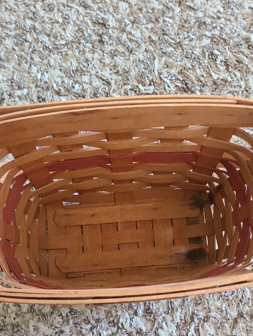 LONGABERGER CHRISTMAS COLLECTION HOLIDAY MEMORY BASKET 1989 - Picture 2 of 4